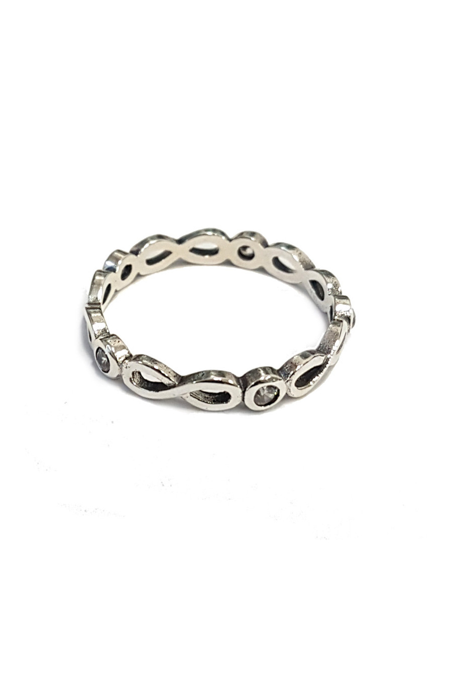 Silver ring, zircon